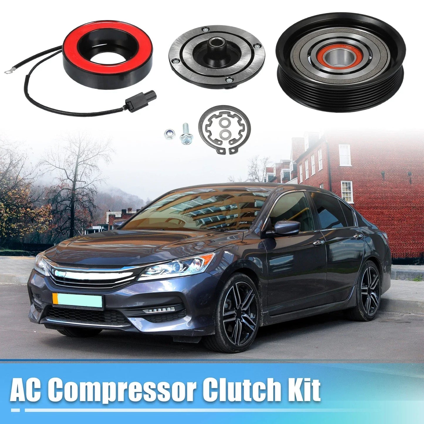 AC Compressor Clutch Set for Honda Accord (2008-2012) A/C Repair Assembly