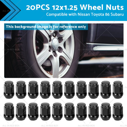 20 x 12x1.25 Wheel Nuts for Nissan 370Z, 350Z, Subaru WRX, BRZ, 86