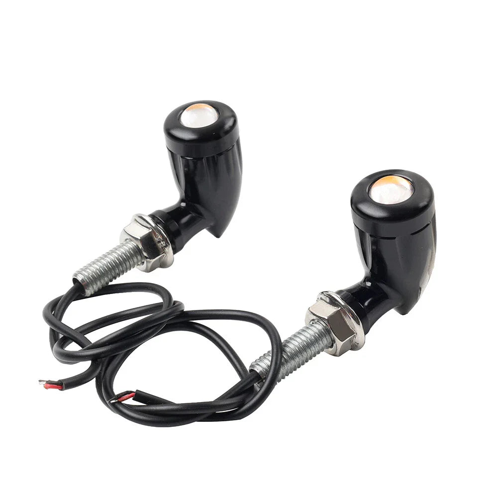 Mini Turn Signal Light Blinker Black for Harley Bobber Cafe Racer