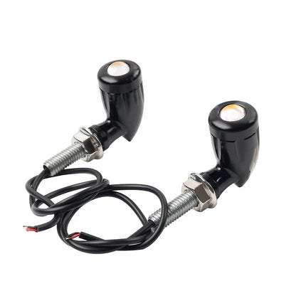 Mini Turn Signal Light Blinker Black for Harley Bobber Cafe Racer