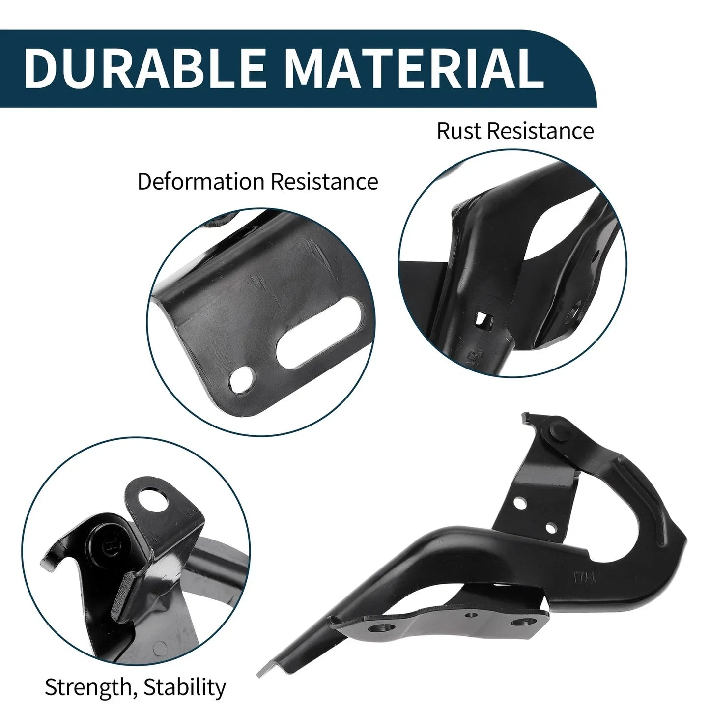 Hood Hinges for Honda HR-V 2016-2022 Front Bonnet Bracket 2 x Covers
