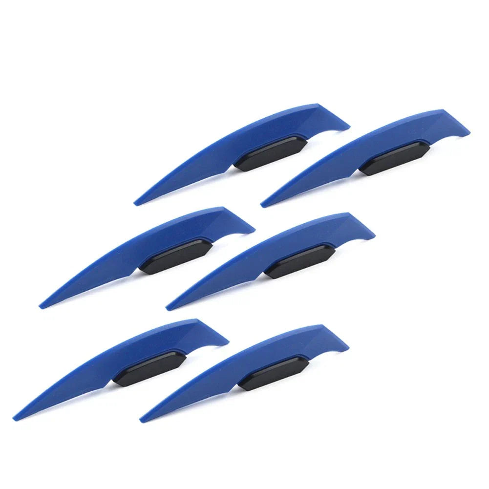 Blue Fairing Winglets Side Spoiler Deflector Air Wings for Universal Motorcycle