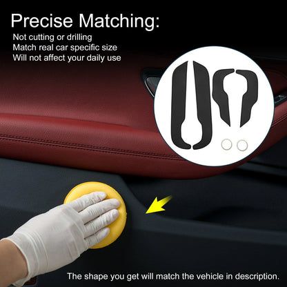 Car Door Anti Kick Pad Sticker Protector for Honda CRV (2017-2020) Black 1 Set