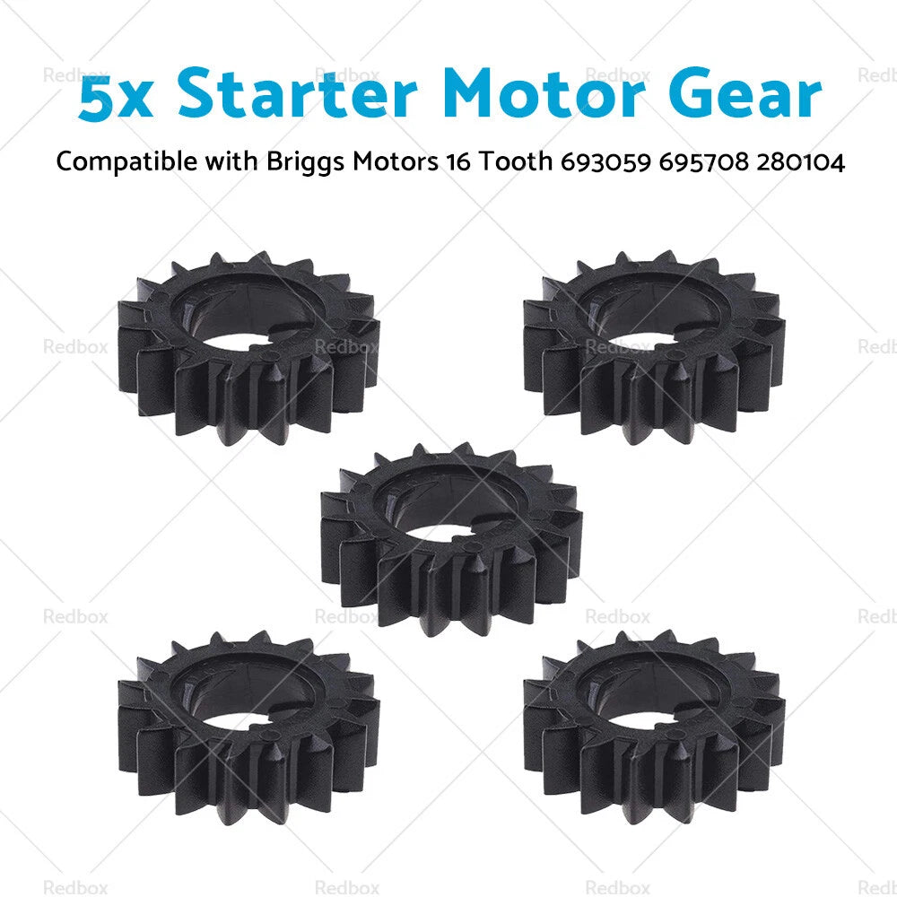 5x Starter Motor Gear 16 Tooth for Briggs Motors