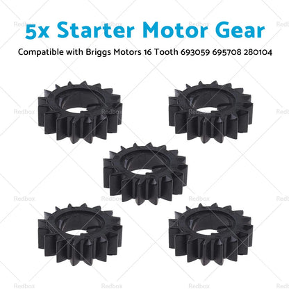 5x Starter Motor Gear 16 Tooth for Briggs Motors