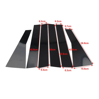 6 x Pillar Post Door Window Trim Covers for Honda CR-V 2017-2022
