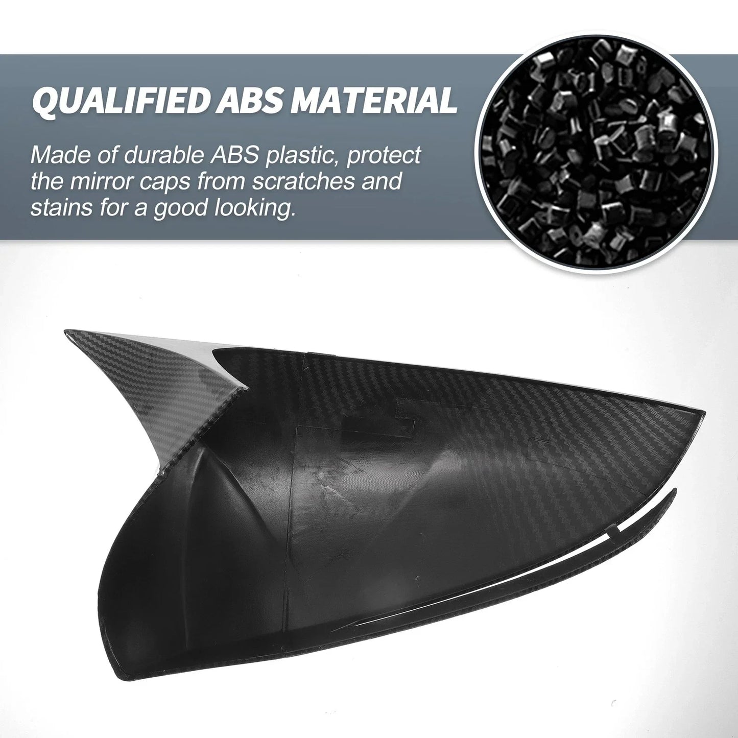 Rearview Mirror Cover Overlay Black Carbon Fiber for Hyundai Tucson (2022-2024)