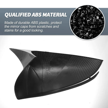Rearview Mirror Cover Overlay Black Carbon Fiber for Hyundai Tucson (2022-2024)