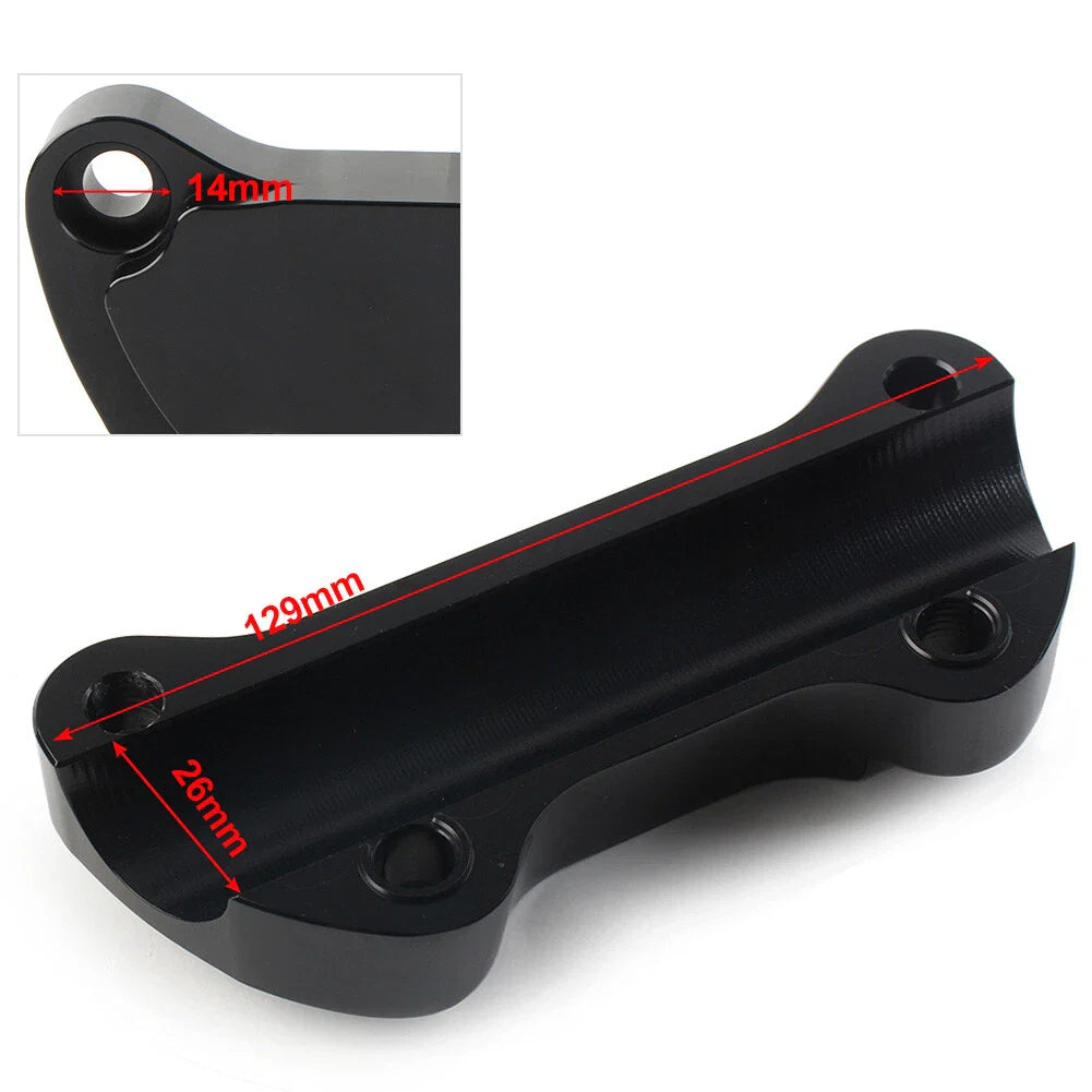 1" Handlebar Riser Top Clamp Cover for Harley Dyna Softail Sportster 883 (2004-2023)