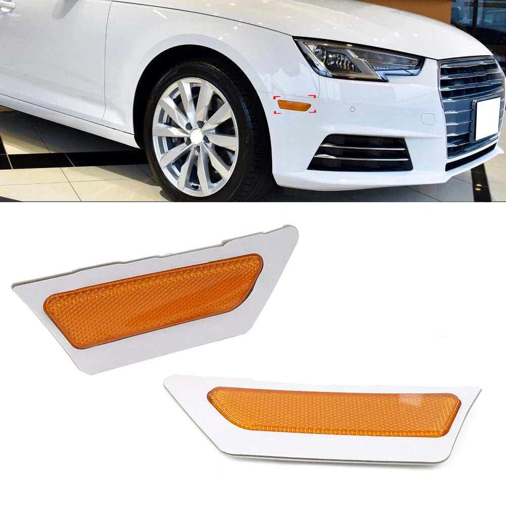 Pair Yellow Side Marker Lights for Audi A4 B9 (2017-2019)