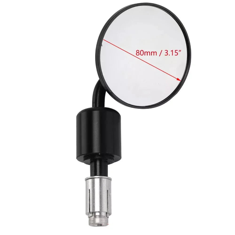 Black 7/8" Round Bar End Mirrors for Honda Kawasaki Suzuki Yamaha