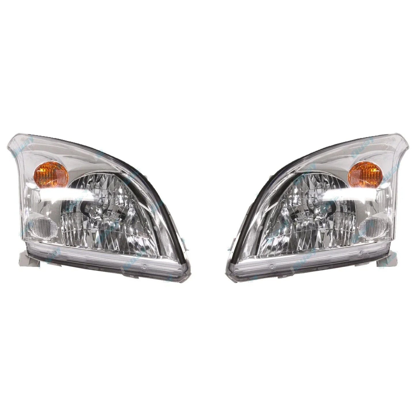 Chrome Headlights for Toyota Prado GRJ120 KDJ120 KZJ120 2003~2009 Pair