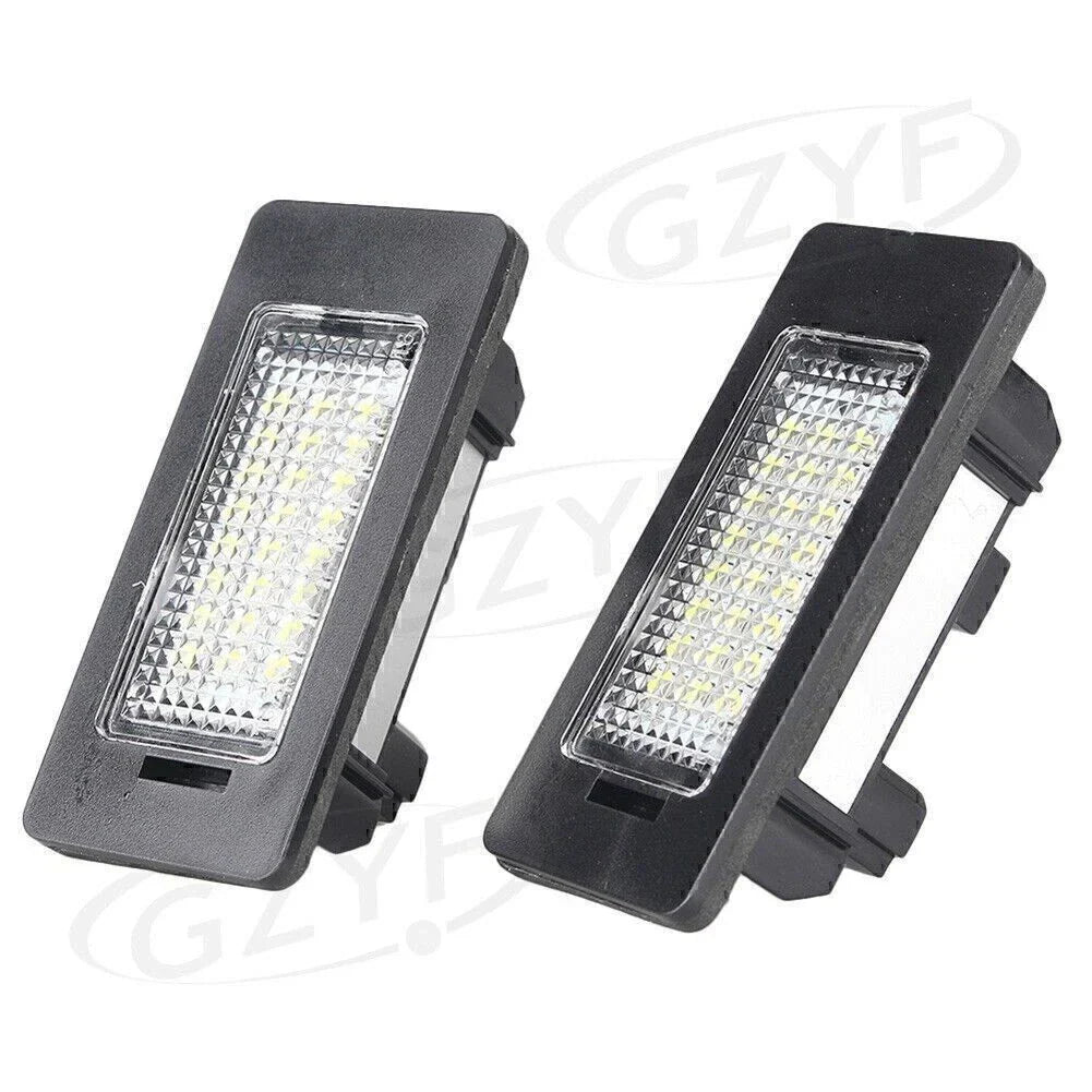 LED License Plate Lights Clear Lens for BMW E82 E90 F10 F25 (2007-2017)