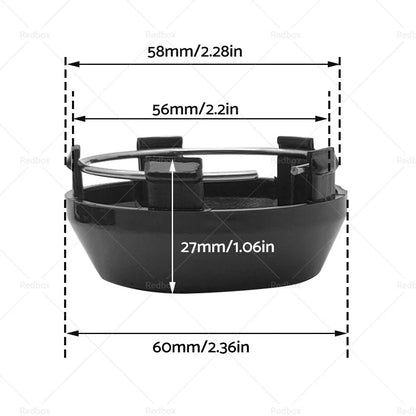 4 x 60mm Black Hub Caps for Universal Wheel Center Rim Caps