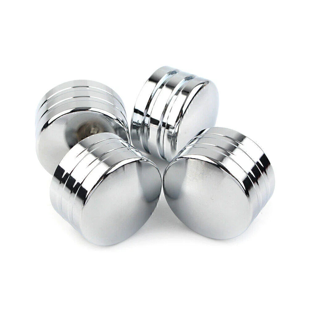 4 x Chrome Spark Plug Head Bolt Cap Covers for Harley Twin Cam (1999-2017)