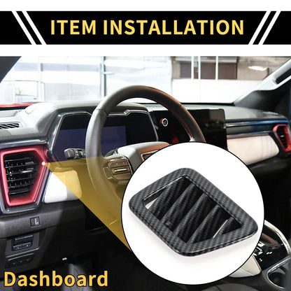 Dashboard Air Vent AC Outlet Cover for Chevy Colorado (2023-2024) Carbon Fiber