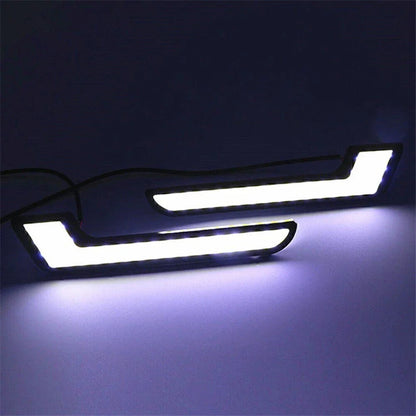 12V L Shape COB White LED Daytime Running Lights for Car (No Year Specified)