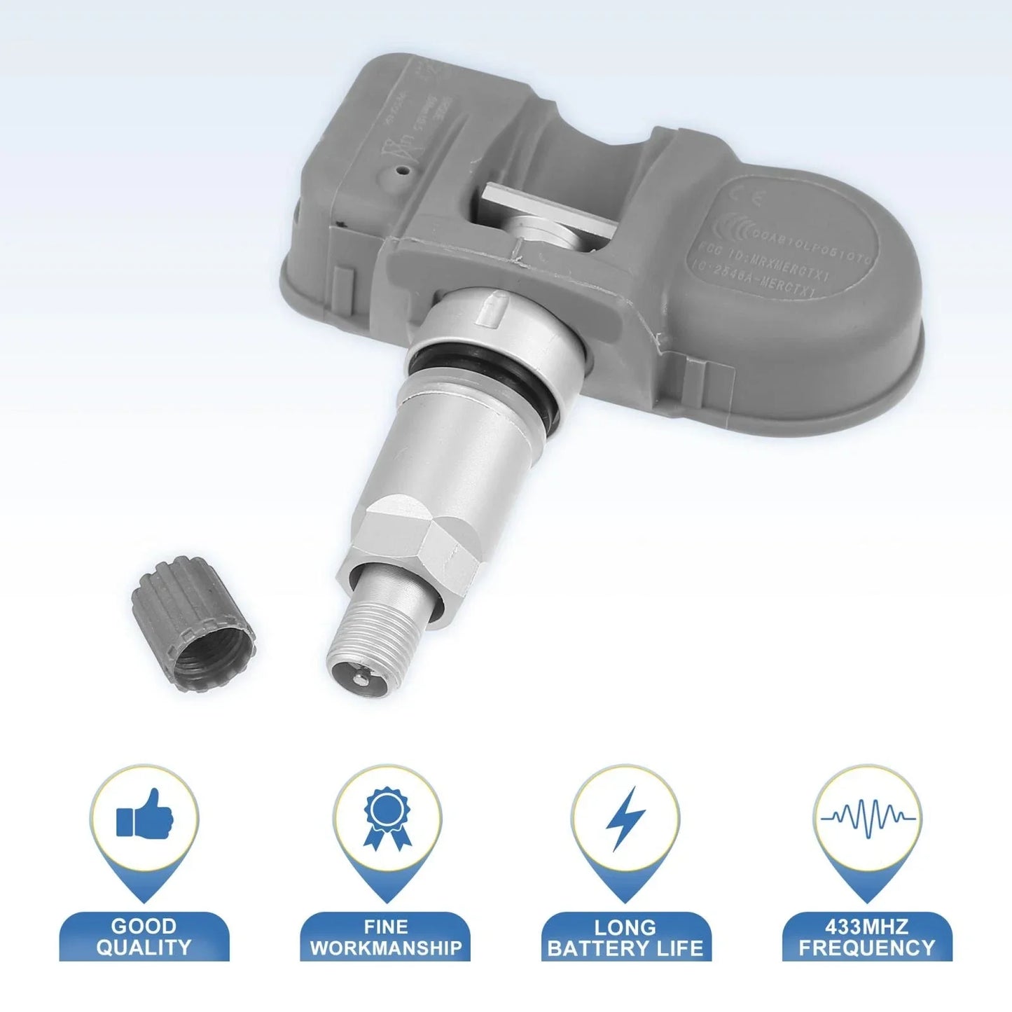 4 x Tire Pressure Sensors TPMS 433MHz for Mercedes-Benz W204 W205 (2010-2020)