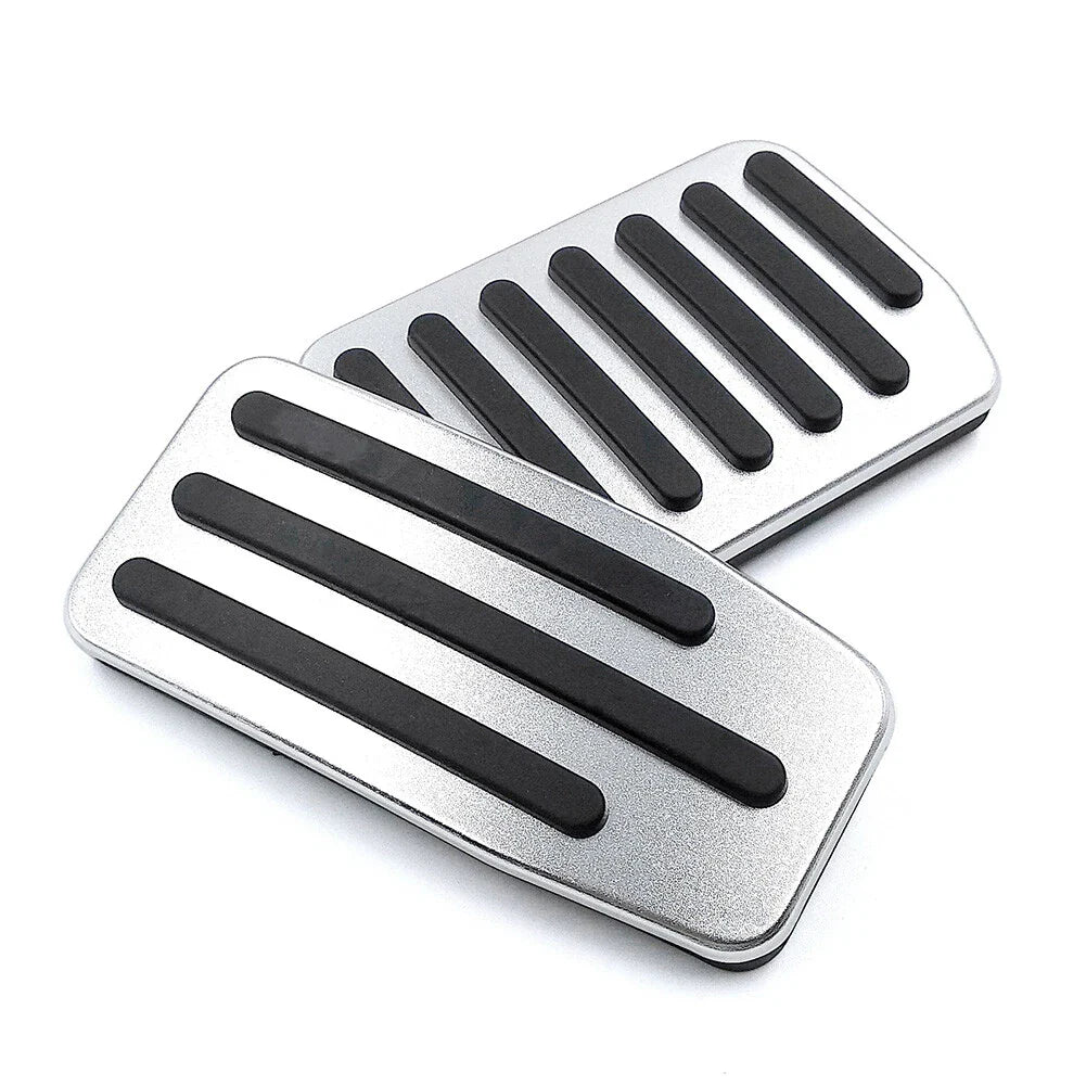 Silver Steel Brake Gas Pedals Protection Cover for Tesla Model 3 (2017-2023)
