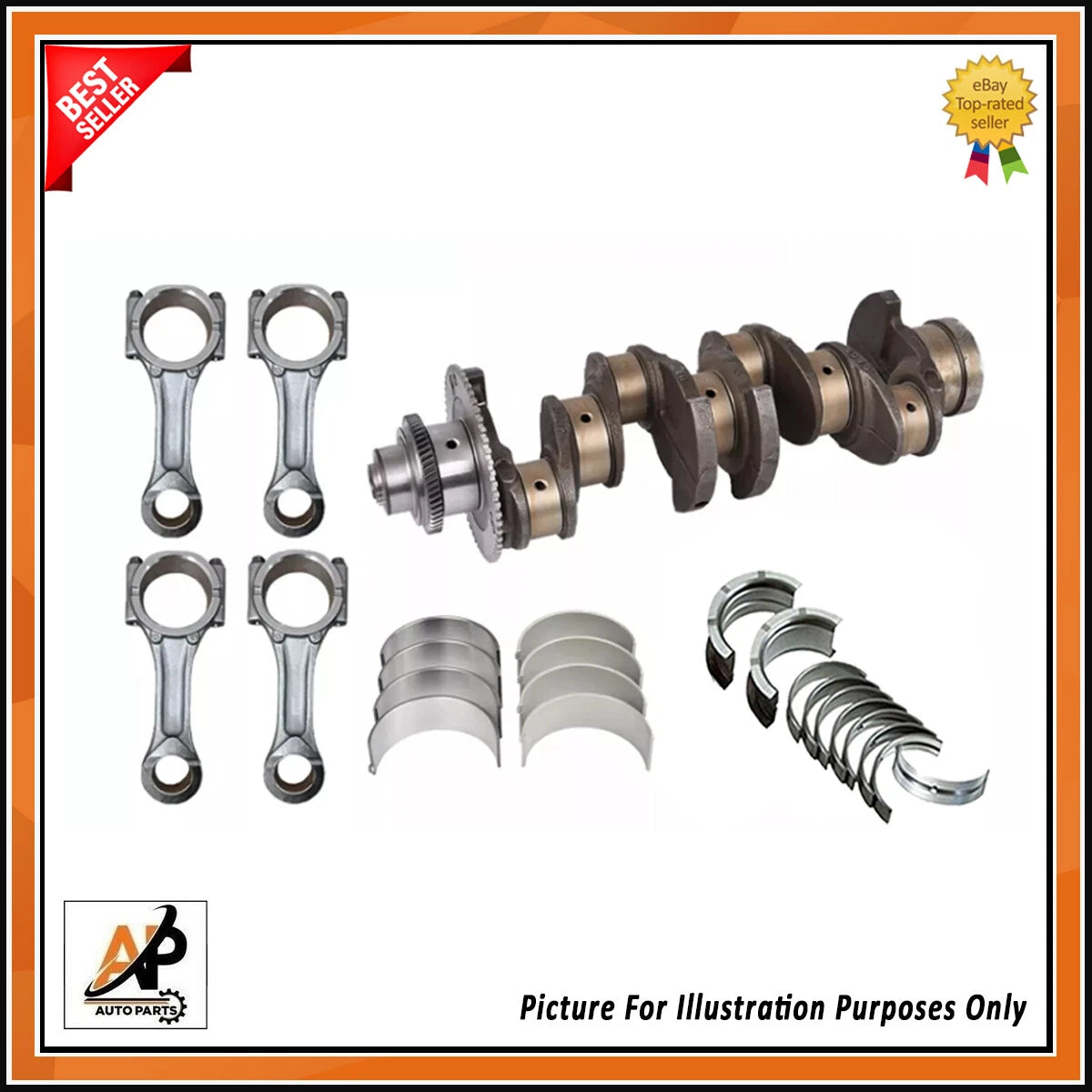 Crankshaft with Bearings Set and Con Rods for Fiat Ducato (2015–2021)