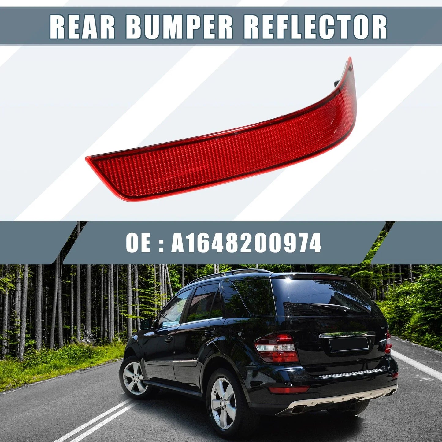 Rear Left Bumper Reflector for Mercedes-Benz GL350 Bluetec (2007-2012)