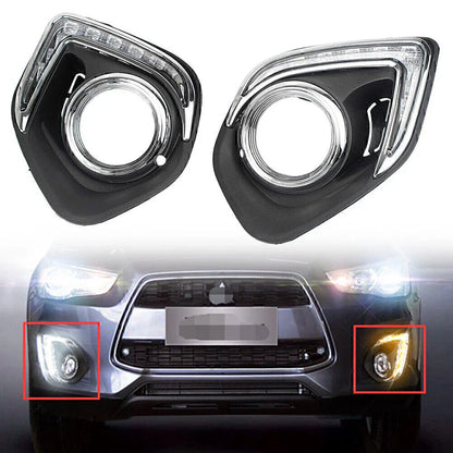 LED DRL Daytime Running Light w/ Turn Signal for Mitsubishi ASX Outlander (13-14)
