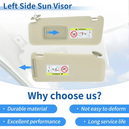 Left Side Sun Visor for Lexus GX460 2010-2023 Beige Replacement Visor