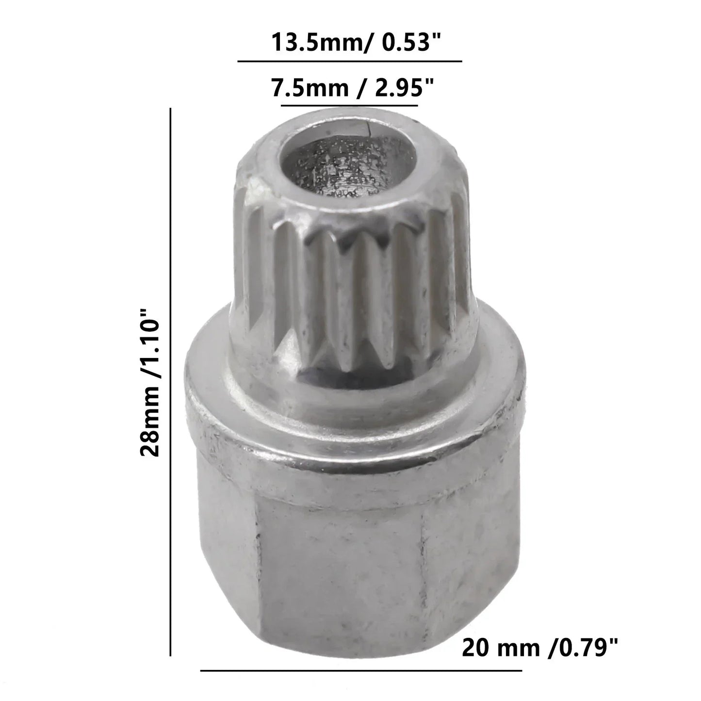 Hollow Car Anti-Theft Wheel Lock Lug Nut Removal Key for Car