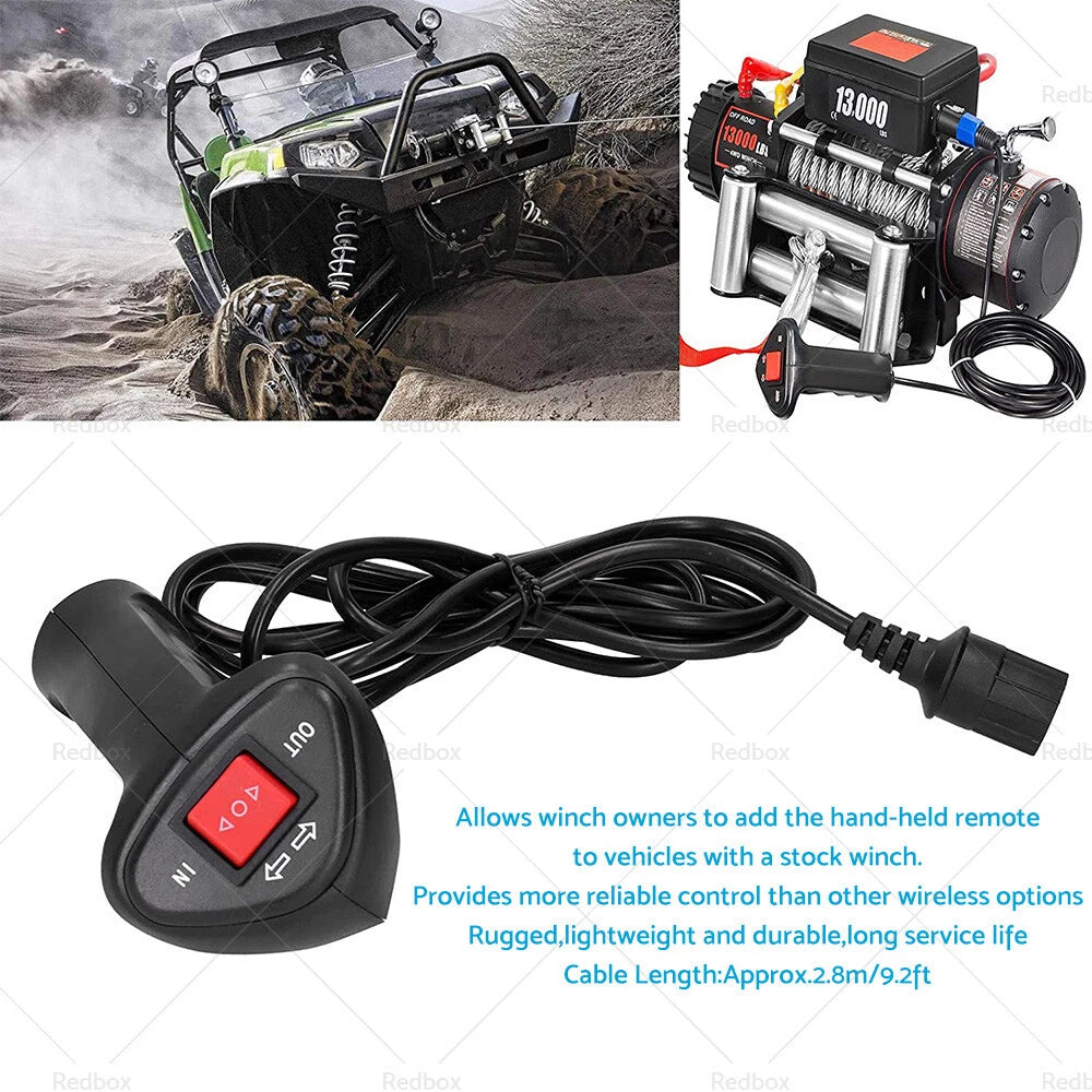 9.2ft Cable Universal Electric Winch Remote Controller for Car Vehicle