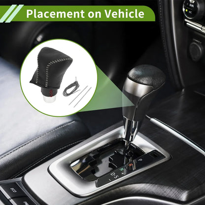 Car Gear Shift Knob Cover for Lexus ES300h 2018-2023 Pebbled Black Grey
