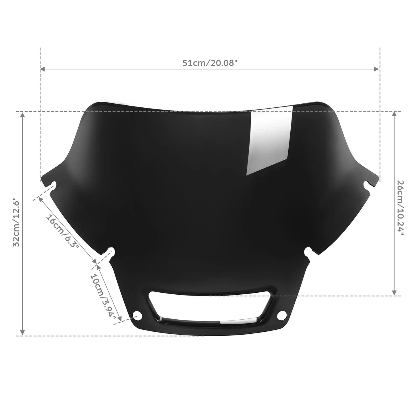 Black Windshield for Harley Low Rider ST FXLRST (2022-2025)