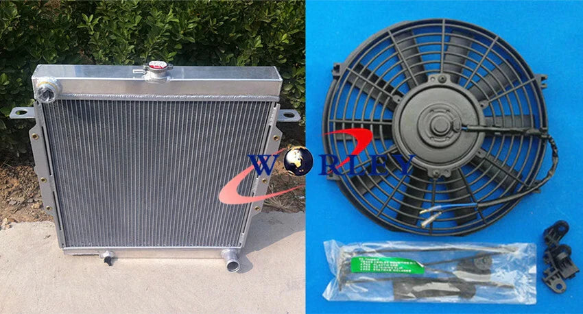 3 Row Aluminum Radiator + Fan for Land Cruiser 75 Series HZJ75 (1984-2000)