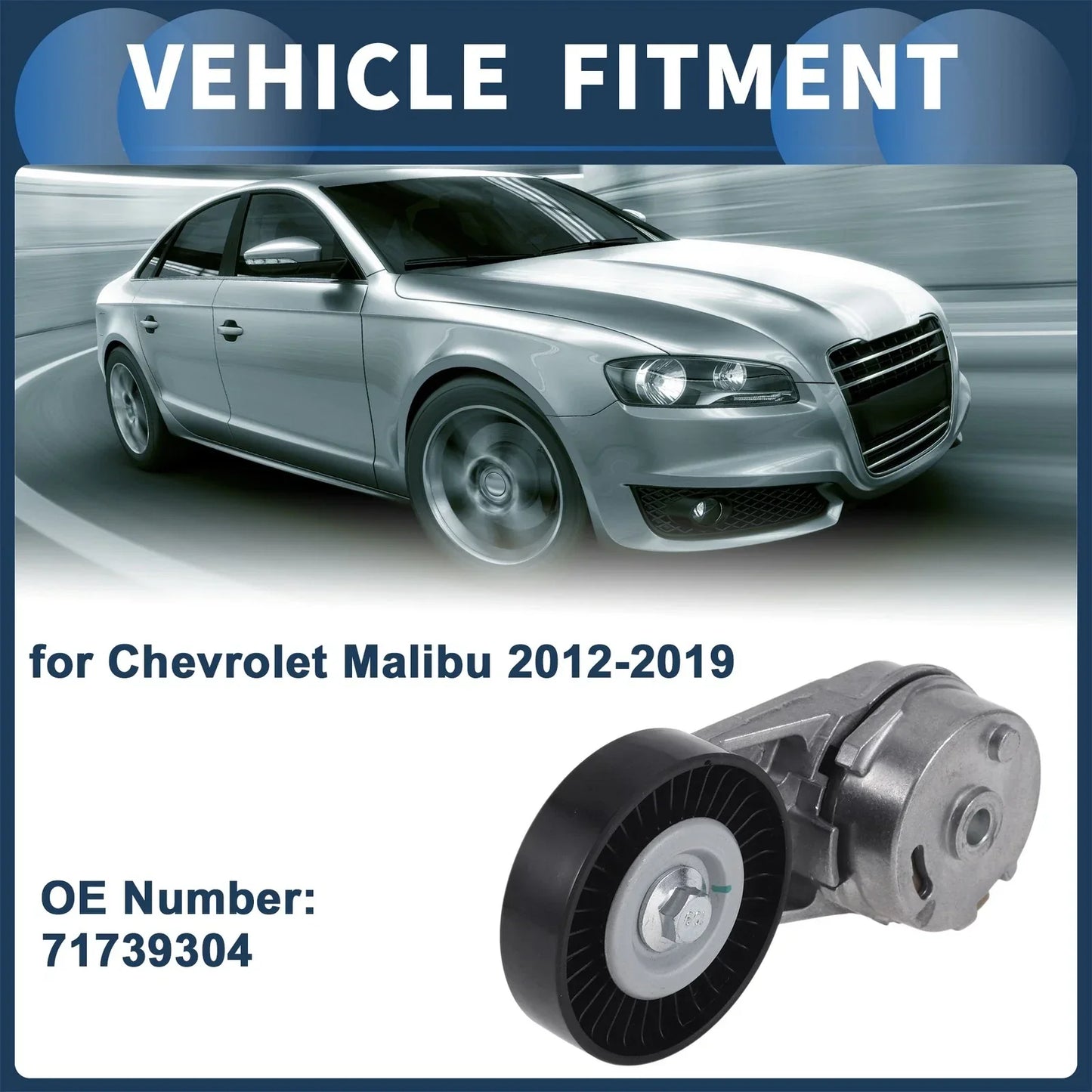 Belt Tensioner for Chevrolet Malibu 2012-2019 Metal 1 x Unit