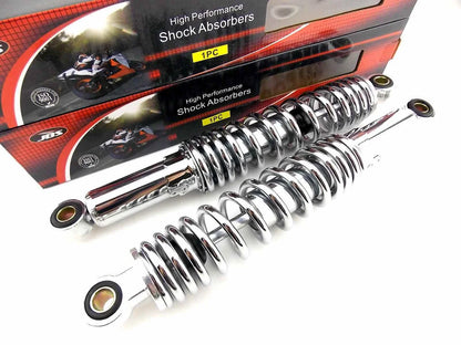325mm JBS Chrome Rear Shock Absorbers for Suzuki GN125