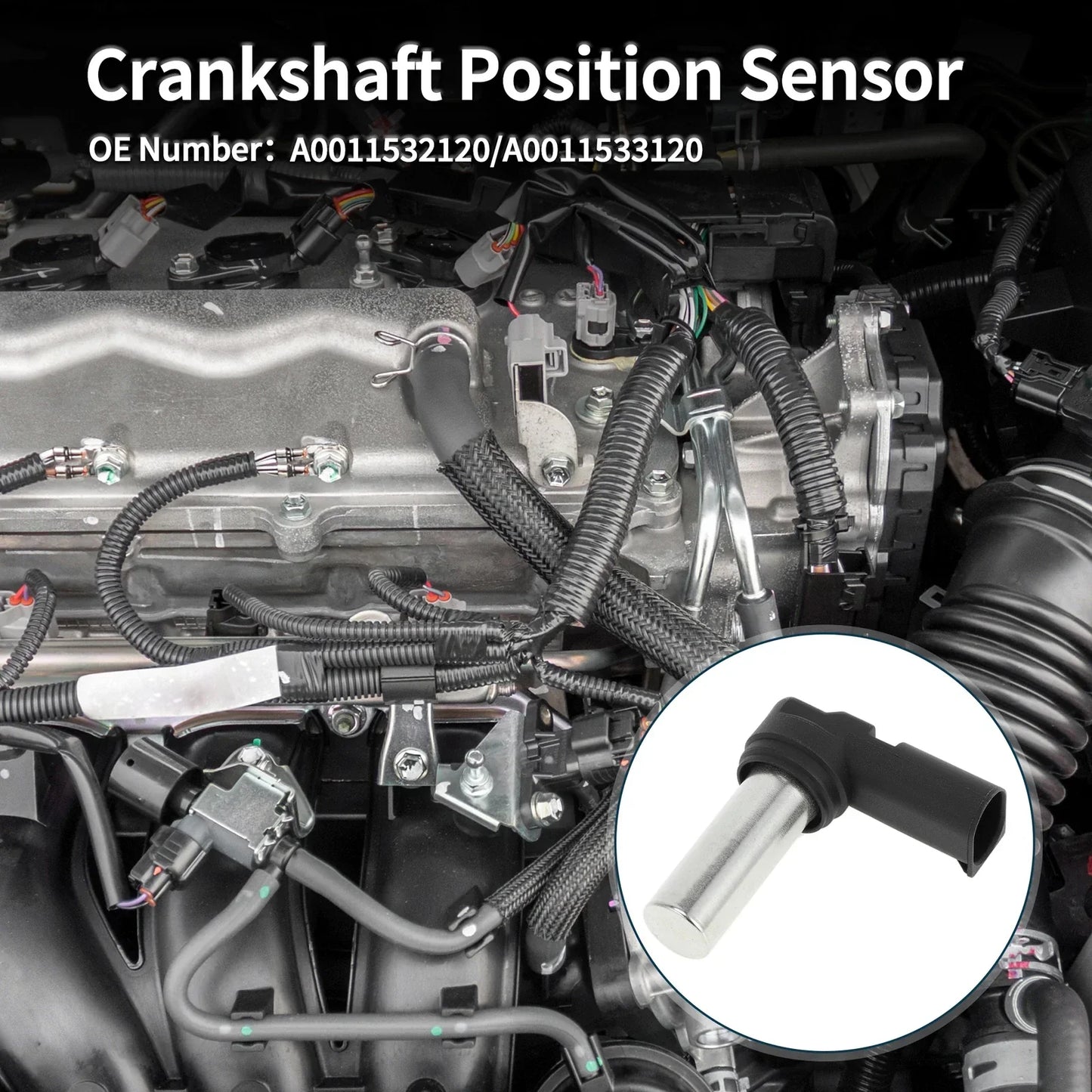 Crankshaft Position Sensor for MERCEDES-BENZ VARIO (1996-2013) 1 x Pc
