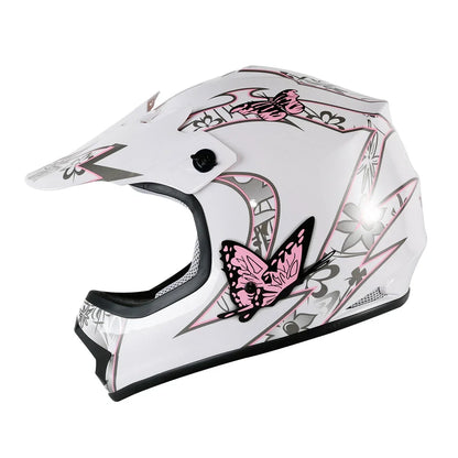 Youth Kid Pink Helmet for Motocross ATV Full Face Offroad (S/M/L/XL)
