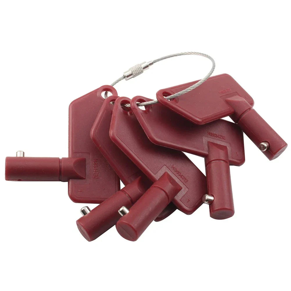 5 x Ignition Keys w/Ring for Terex Battery Disconnect Isolator