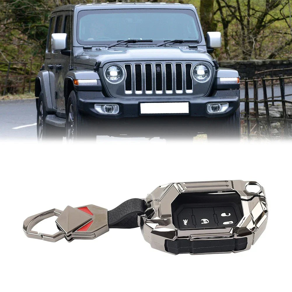 Remote Control Key Fob Cover Case for Jeep Wrangler Gladiator (2018-2024)