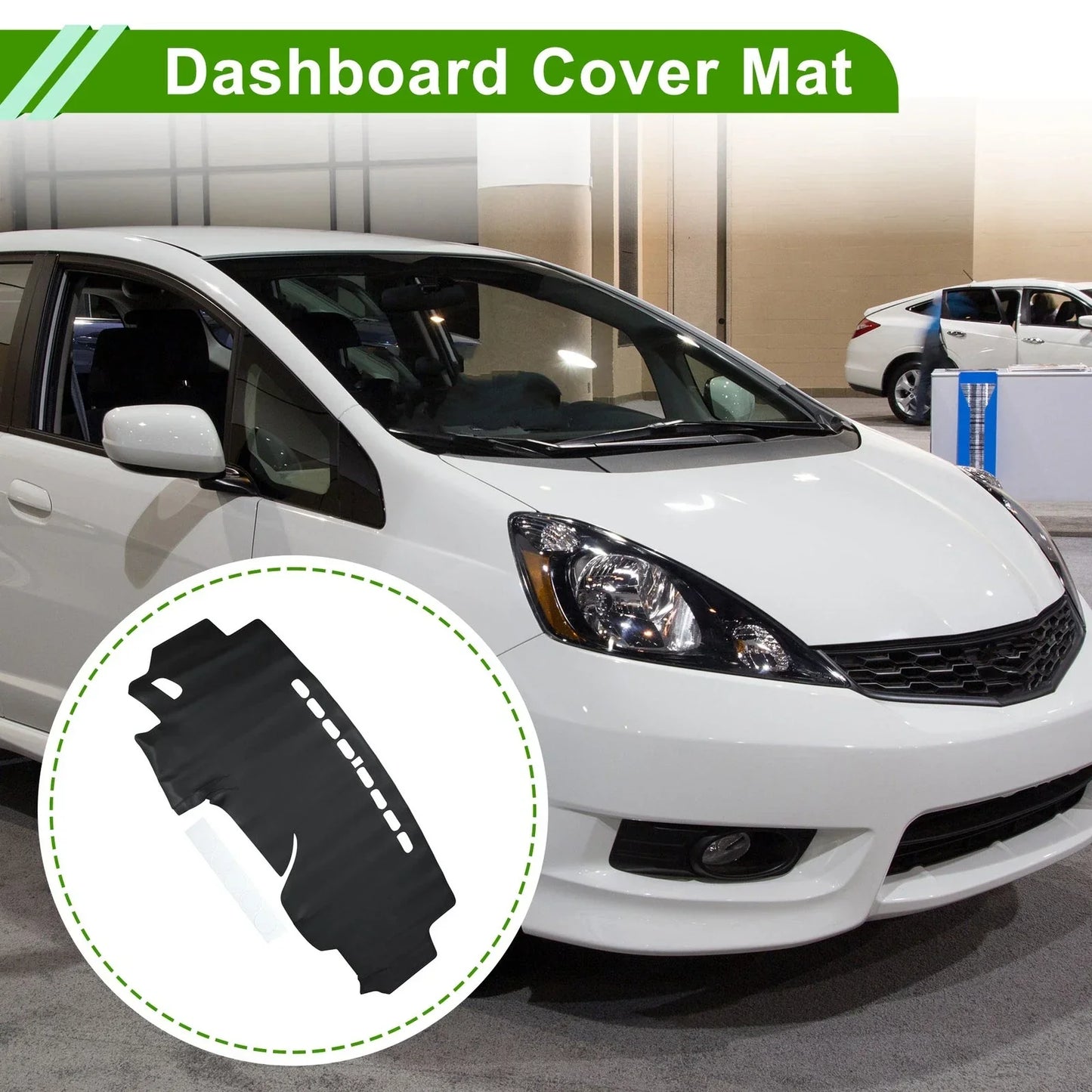 Dashboard Cover Mat for Honda Fit Jazz (2014-2019) - Black Carpet