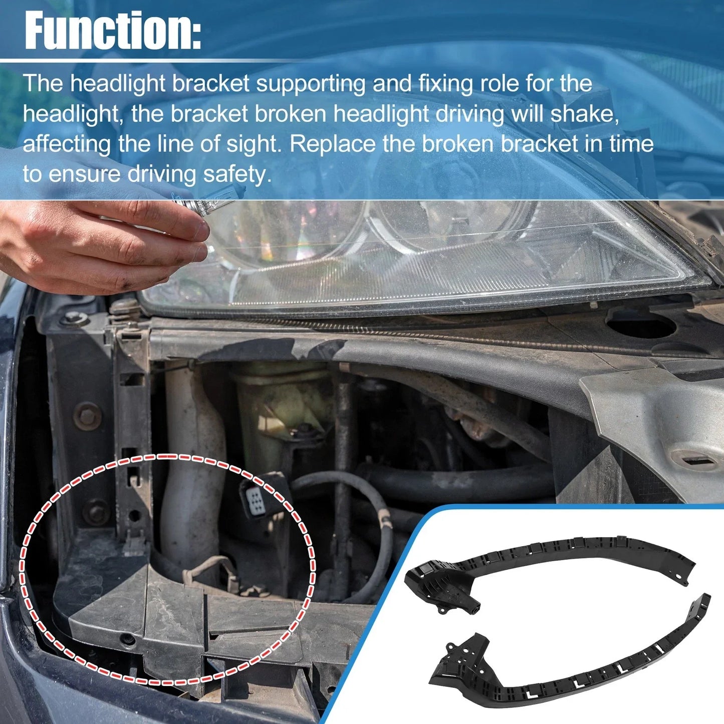 Headlight Support Mount Bracket for Acura TSX (2004-2008)