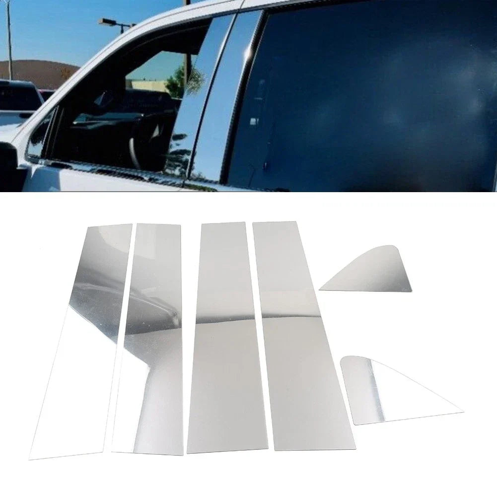 Silver Window Pillar Post Door Trim for Chevrolet Silverado, GMC Sierra 1500