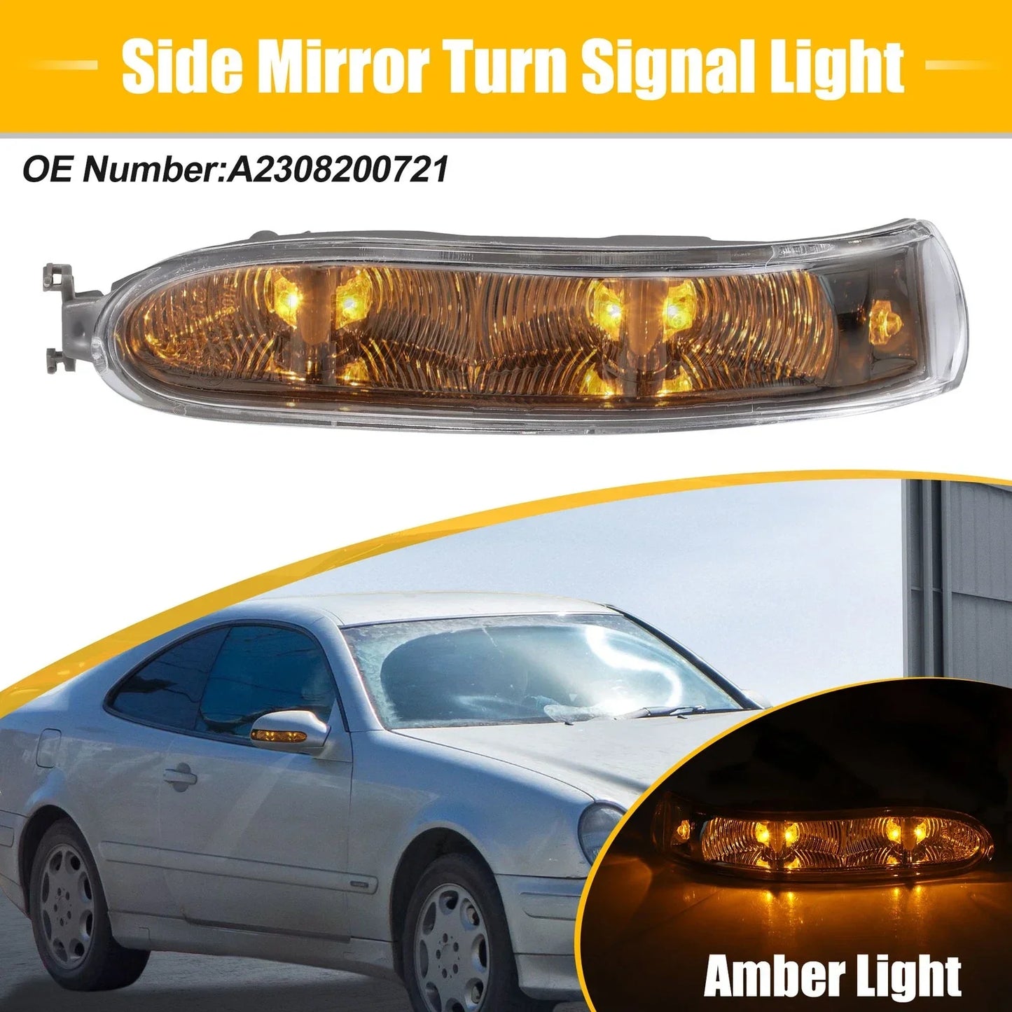 LED Left Side Mirror Turn Signal Light for Mercedes-Benz CLK320 CLK350 (2003-2009)