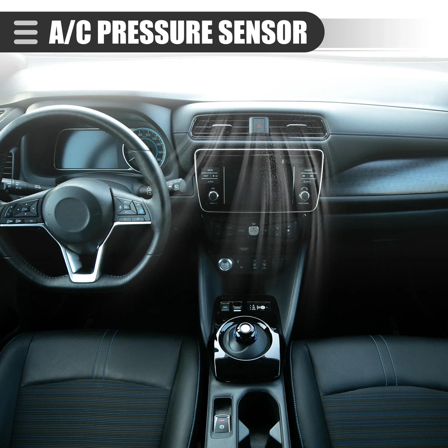 A/C Pressure Transducer Valve for Mercedes-Benz C220 (1994-1996) Metal Black