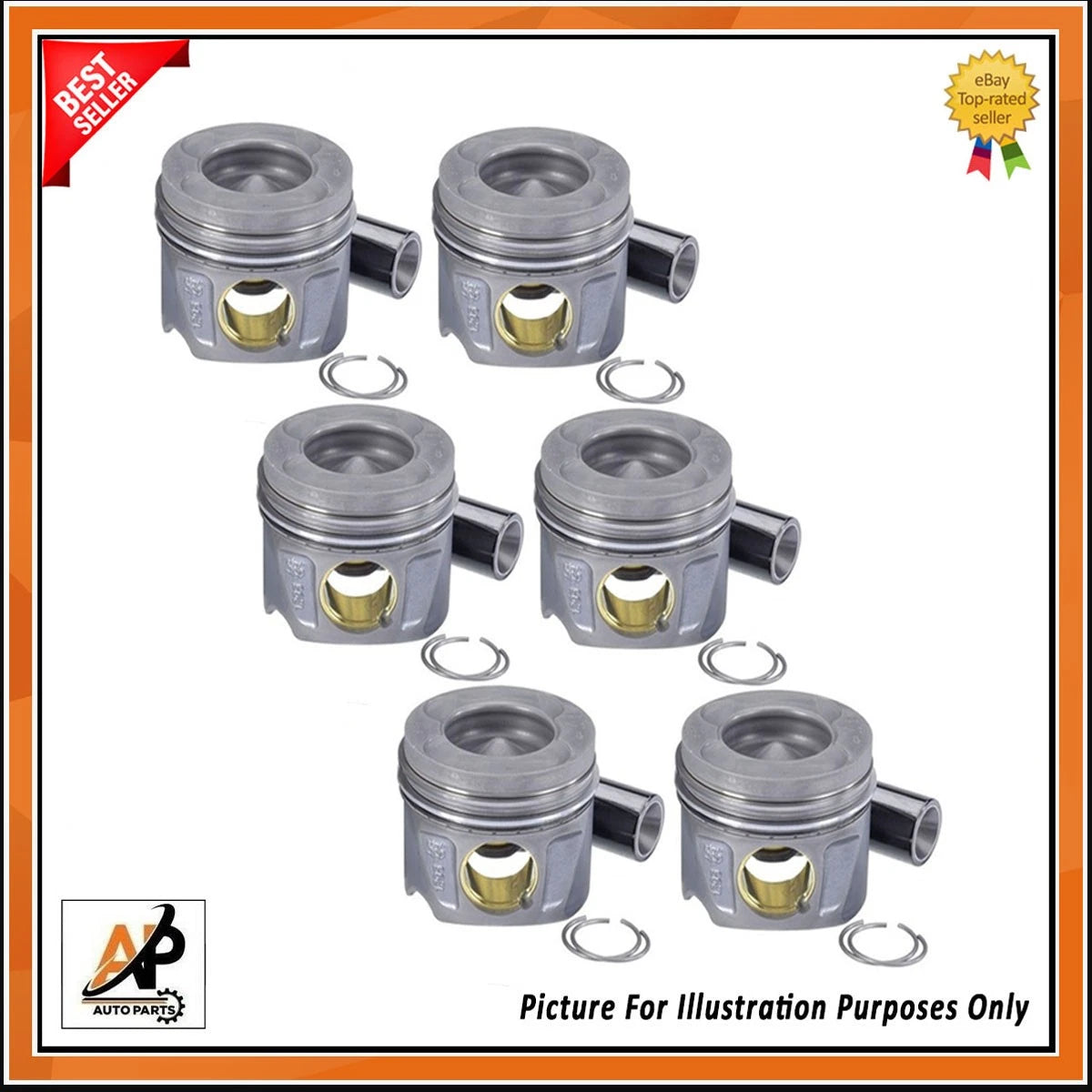 Engine Piston Kit Replacement for Mercedes-Benz C-Class CLS CDI OM642 (2005–2014)