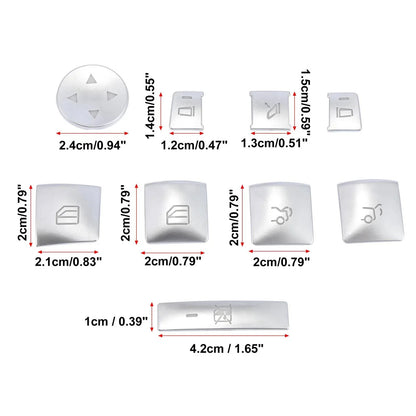Door Armrest Window Switch Button Covers for Mercedes-Benz C200 C250 (2010-2014)