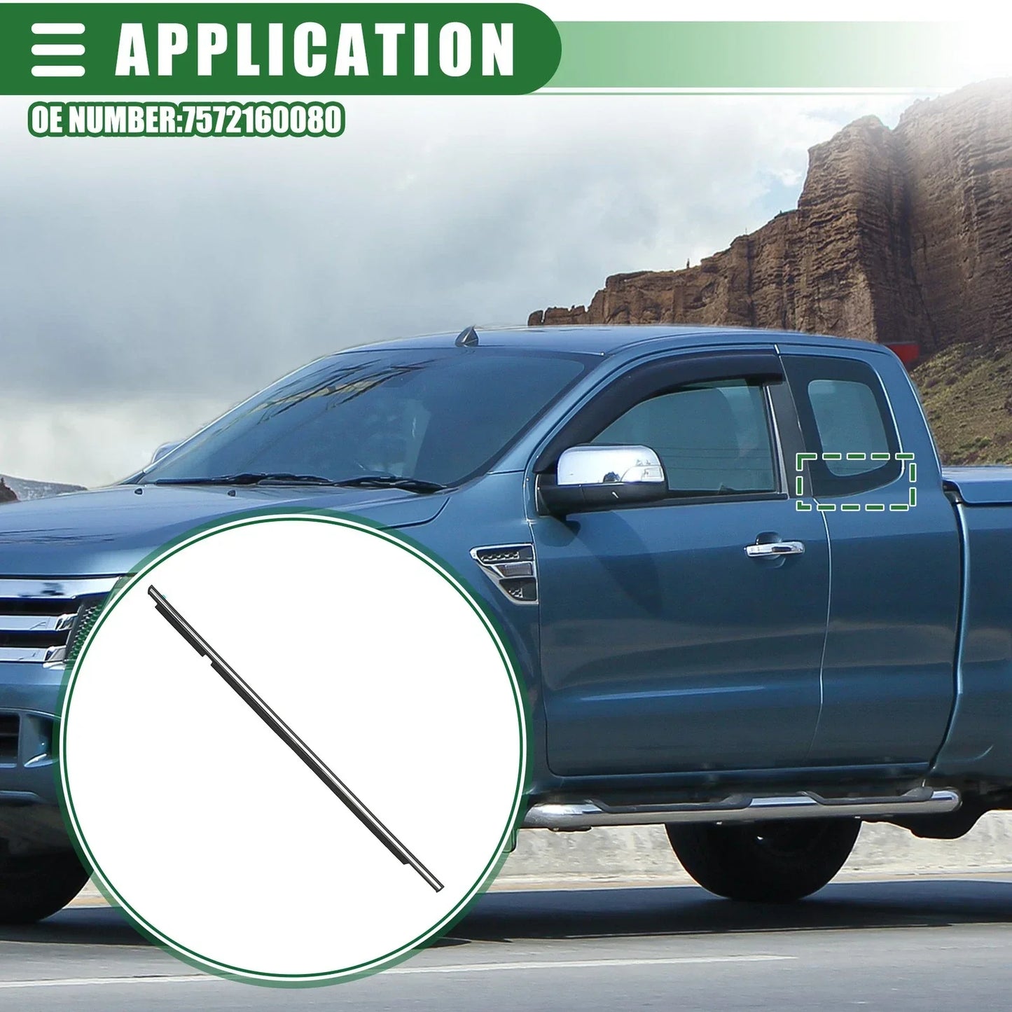 Rear Left Door Window Belt Weatherstrip for Lexus GX 470 (2003-2009)
