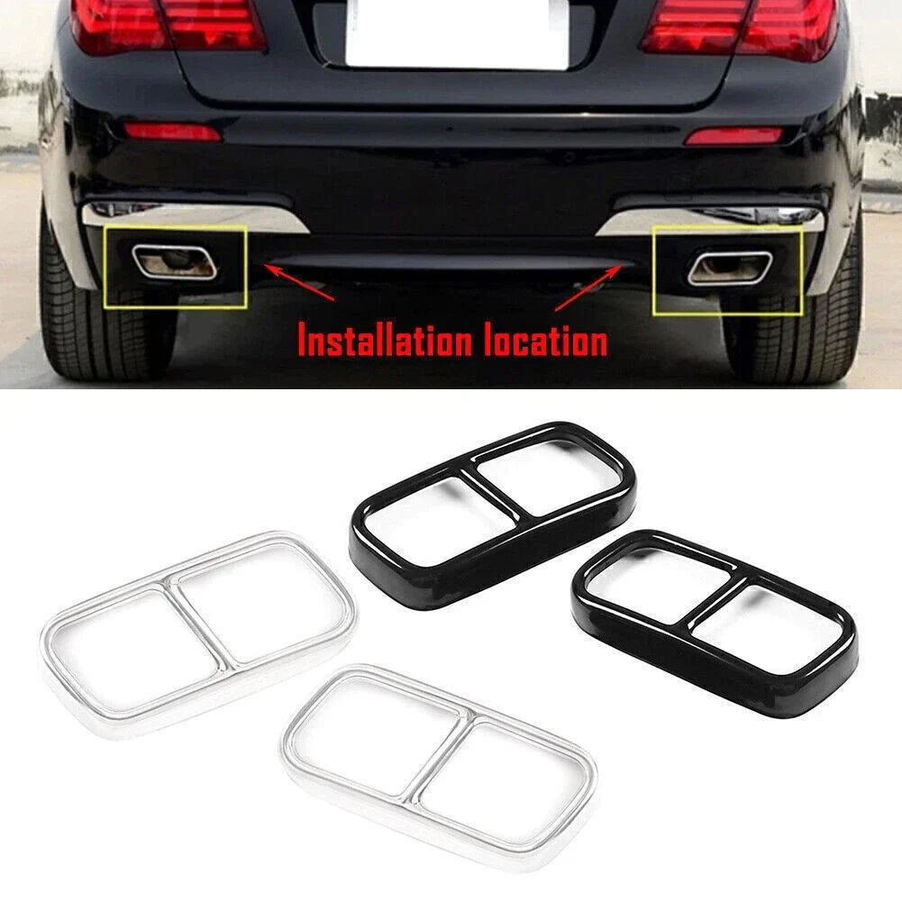 Tail Muffler Exhaust Pipe Cover Trim for BMW 7 Series (2009-2014)