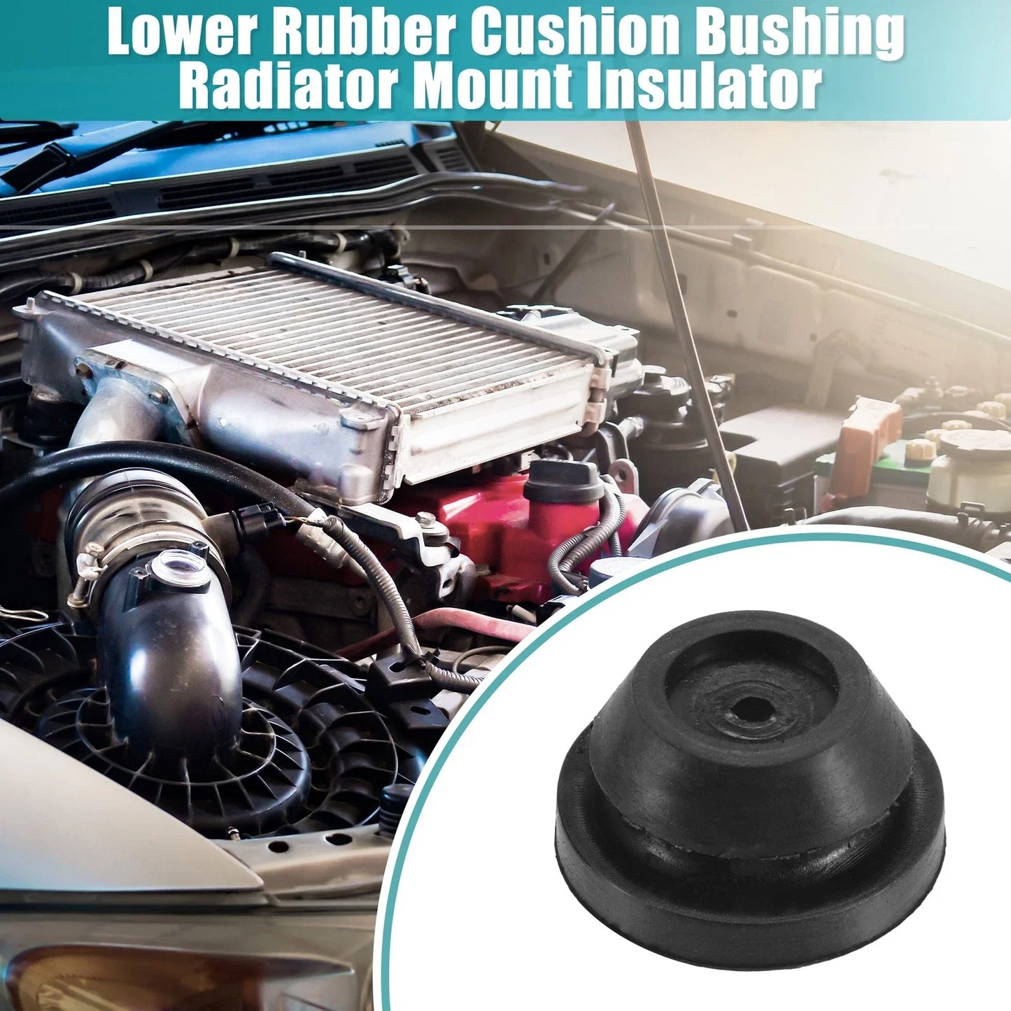 2 x Rubber Car Lower Radiator Mount Insulators for Mercedes-Benz CLA 45 AMG