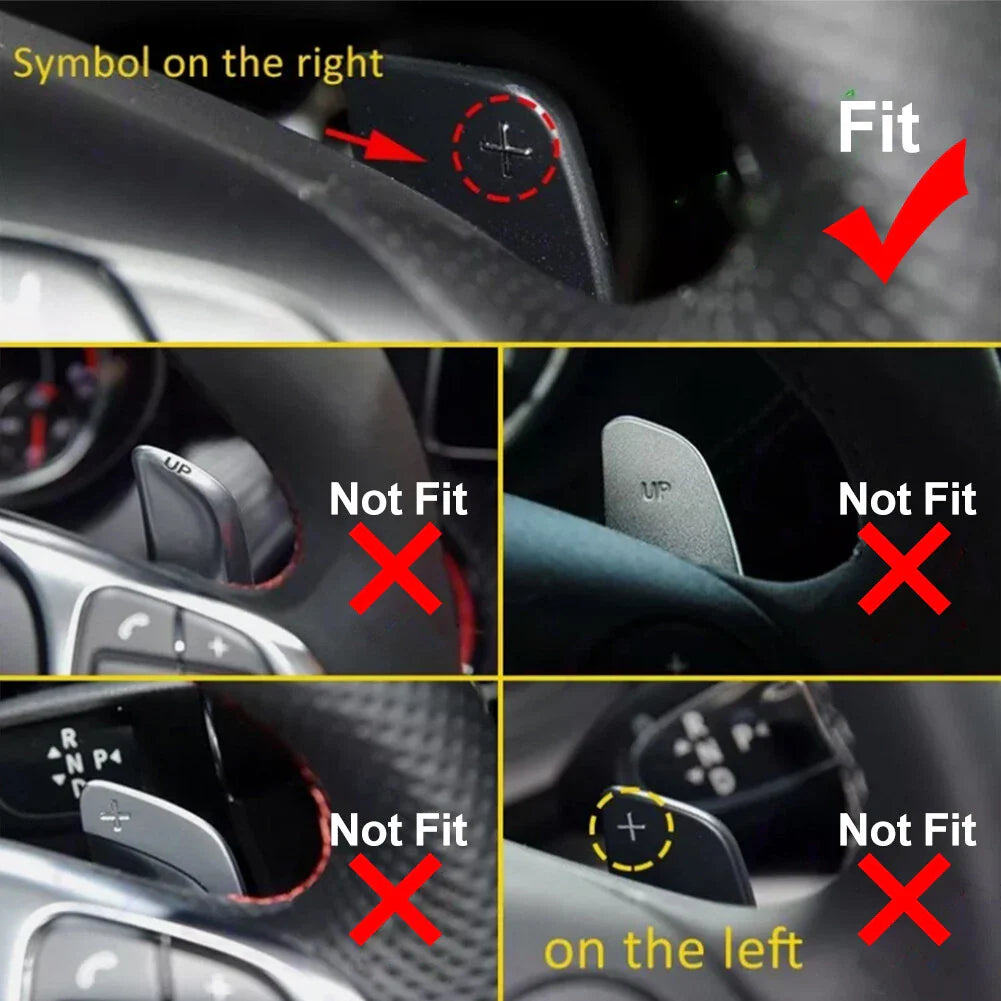 Steering Wheel Shift Paddle Extensions for Mercedes Benz A B C CLA GLK SLK (2012-2020)