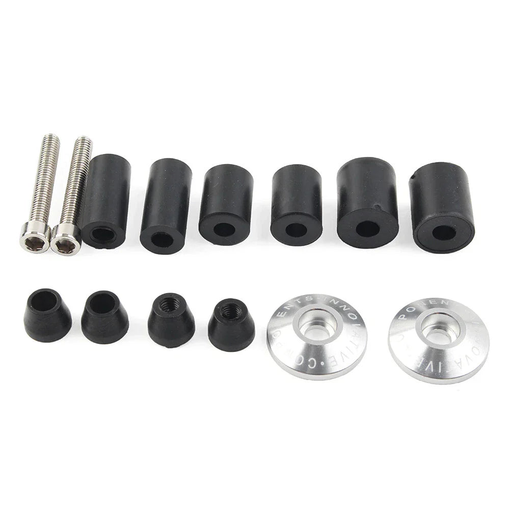 7/8" Handlebar End Weights Grips Cap Plugs for Dirt Bike Motor Silver